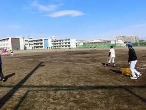 斎藤副会長のノック
